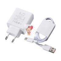 Сетевое зарядное устройство USB для Huawei SuperCharger (66W, QC3.0, кабель Type-C) Белый