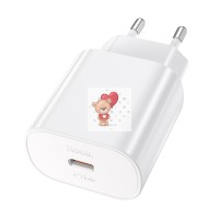 Сетевое зарядное устройство Type-C Hoco N22 (25W, PD) Белый Сетевое зарядное устройство Type-C Hoco N22 (25W, PD) Белый