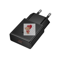 Сетевое зарядное устройство Type-C Hoco N74 (25W, PD, сверхтонкое) Черный