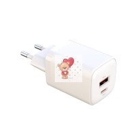 Сетевое зарядное устройство USB/Type-C XO L96 (30W, QС3.0, PD, 2 порта) Белый