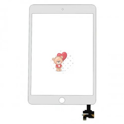 Тачскрин для Apple iPad mini 3 в сборе с микросхемой (белый)