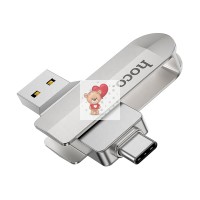 USB-флеш (USB 3.0 + Type-C) 32GB Hoco UD10 Wise Серебро