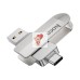 USB-флеш (USB 3.0 + Type-C) 32GB Hoco UD10 Wise Серебро