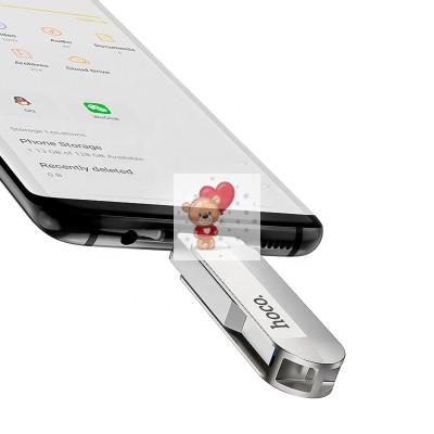 USB-флеш (USB 3.0 + Type-C) 64GB Hoco UD10 Wise Серебро