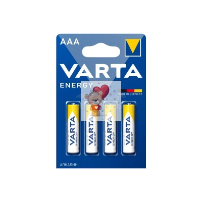 Батарейка AAA LR03 Varta ENERGY 1.5V (4 шт. в блистере)