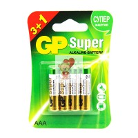 Батарейка AAA LR03 GP Super Alkaline 1.5V (4 шт. в блистере)
