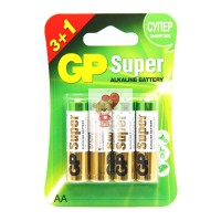 Батарейка AA LR6 GP Super Alkaline 1.5V (4 шт. в блистере) Батарейка AA LR6 GP Super Alkaline 1.5V (4 шт. в блистере)