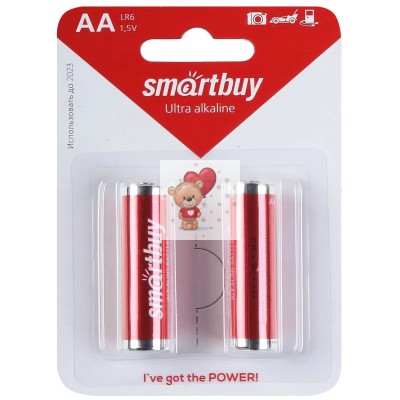 Батарейка AA LR6 Smartbuy Alkaline 1.5V (2 шт. в блистере) Батарейка AA LR6 Smartbuy Alkaline 1.5V (2 шт. в блистере)