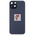 Задняя крышка для Apple iPhone 15 в сборе со стеклом камеры (черная) (стекло, логотип) - Премиум
