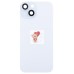 Задняя крышка для Apple iPhone 15 в сборе со стеклом камеры (голубая) (стекло, логотип) - Премиум