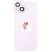 Задняя крышка для Apple iPhone 15 в сборе со стеклом камеры (розовая) (стекло, логотип) - Премиум