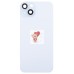 Задняя крышка для Apple iPhone 15 Plus в сборе со стеклом камеры (голубая) (стекло, логотип) - Премиум