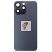 Задняя крышка для Apple iPhone 15 Pro Max в сборе со стеклом камеры (черная) (стекло, логотип) - Премиум