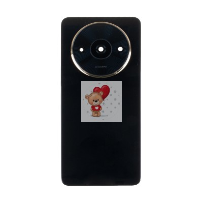 Задняя крышка для Xiaomi Poco C61 Черный - Премиум Задняя крышка для Xiaomi Poco C61 Черный - Премиум