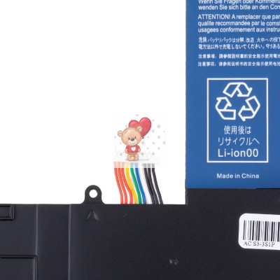 Аккумуляторная батарея для ноутбука Acer Aspire S3-391 (AP11D3F) 3000 mAh