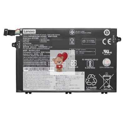 Аккумуляторная батарея для ноутбука Lenovo ThinkPad E480 (L17M3P52) 4000 mAh
