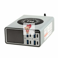 Зарядная станция Aixun DP20 (200W, 8 портов 4USB-QC3.0/4Type-C-PD, Qi 15W, LCD) Зарядная станция Aixun DP20 (200W, 8 портов 4USB-QC3.0/4Type-C-PD, Qi 15W, LCD)