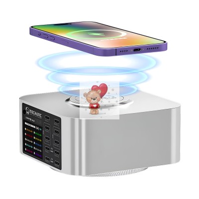 Зарядная станция Mechanic X Power (150W, 10 портов, 5USB-QC3.0/5Type-C-PD, Qi 15W, LCD) Зарядная станция Mechanic X Power (150W, 10 портов, 5USB-QC3.0/5Type-C-PD, Qi 15W, LCD)