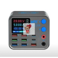 Зарядная станция MaAnt DianBa No.1 (200W, 8 портов, 6USB1.0/USB-QC3.0/Type-C-PD, Qi 10W, LCD) Зарядная станция MaAnt DianBa No.1 (200W, 8 портов, 6USB1.0/USB-QC3.0/Type-C-PD, Qi 10W, LCD)