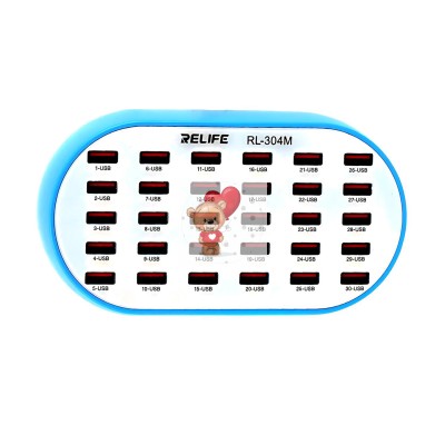 Зарядная станция Relife RL-304M (160W, 30 портов, 30USB-QC1.0)