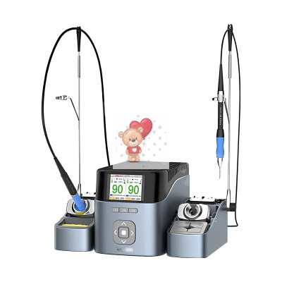 Паяльная станция Aixun T420D (T210/T245/T115) (400W, 2 канала, ручки T210 + T115 + 6 жал Паяльная станция Aixun T420D (T210/T245/T115) (400W, 2 канала, ручки T210 + T115 + 6 жал