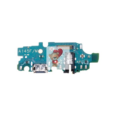 Шлейф для Samsung A145F Galaxy A14 4G плата системный разъем/разъем гарнитуры/микрофон - Премиум