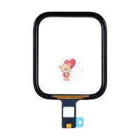 Стекло модуля для Apple Watch 4 (44 мм) с тачскрином и OCA пленкой Черный - OR (Mitsubishi)