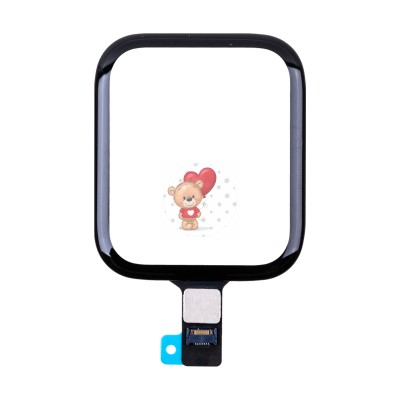 Стекло модуля для Apple Watch 4 (44 мм) с тачскрином и OCA пленкой Черный - OR (Mitsubishi)