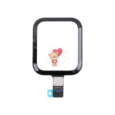 Стекло модуля для Apple Watch SE 2023 (40 мм) с тачскрином и OCA пленкой Черный - OR