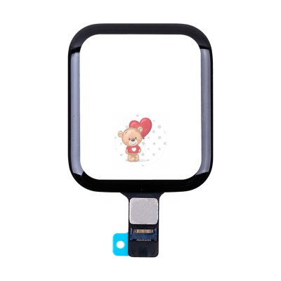 Стекло модуля для Apple Watch SE 2023 (40 мм) с тачскрином и OCA пленкой Черный - OR (Feaglet)