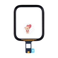 Стекло модуля для Apple Watch SE 2022 (44 мм) с тачскрином и OCA пленкой Черный - OR (Feaglet)