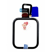 Стекло модуля для Apple Watch 6 (40 мм) с тачскрином и OCA пленкой Черный - OR (Mitsubishi)