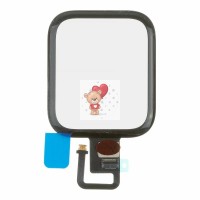 Стекло модуля для Apple Watch 6 (44 мм) с тачскрином и OCA пленкой Черный - OR (Mitsubishi)