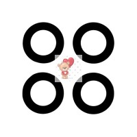 Стекло камеры для Huawei Honor 50 Lite/Huawei Nova 8i (комплект 4 шт.) Черный