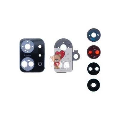 Стекло камеры для Huawei Honor X7a/Huawei Honor X7a Plus в сборе с рамкой Черный