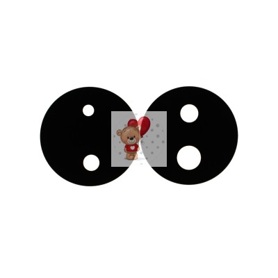 Стекло камеры для Huawei Honor X7b 4G (комплект 2 шт.) Черный