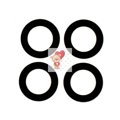 Стекло камеры для Huawei Honor X8a (комплект 4 шт.) Черный