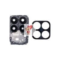 Стекло камеры для Huawei Honor X8a в сборе с рамкой Черный