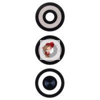 Стекло камеры для Infinix Smart 8 (комплект 3 шт.) Черный