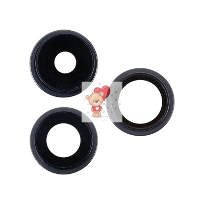 Стекло камеры для iPhone 15 Pro (комплект 3 шт.) Черный