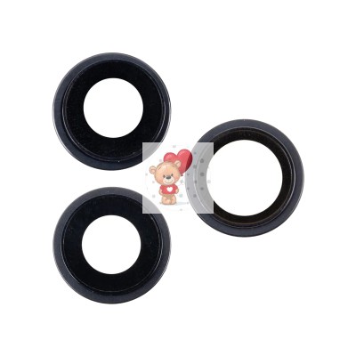 Стекло камеры для iPhone 15 Pro Max (комплект 3 шт.) Черный