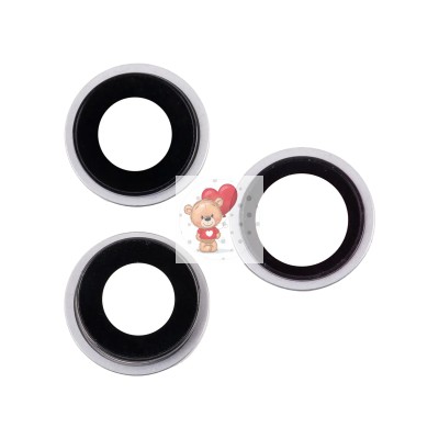 Стекло камеры для iPhone 15 Pro Max (комплект 3 шт.) Серый