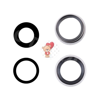 Стекло камеры для iPhone 16/iPhone 16 Plus (комплект 2 шт.) Белый