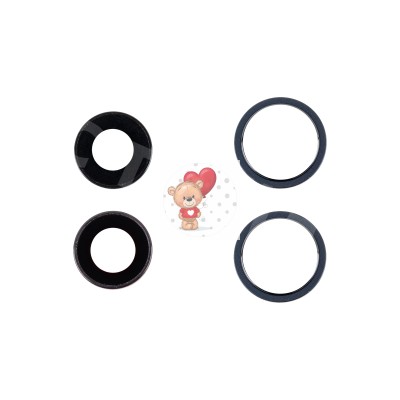 Стекло камеры для iPhone 14/iPhone 14 Plus (комплект 2 шт.) Черный