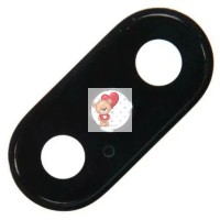 Стекло камеры для iPhone X в сборе с рамкой Черный