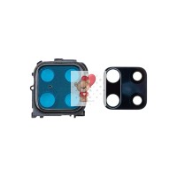 Стекло камеры для Xiaomi Redmi Note 9 Pro в сборе с рамкой Черный Стекло камеры для Xiaomi Redmi Note 9 Pro в сборе с рамкой Черный