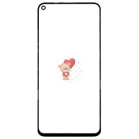 Стекло модуля для Huawei Nova 5T в сборе с OCA пленкой Черный - (Feaglet)