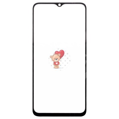 Стекло модуля для Huawei Honor X6a в сборе с OCA пленкой Черный - OR (Mitsubishi)