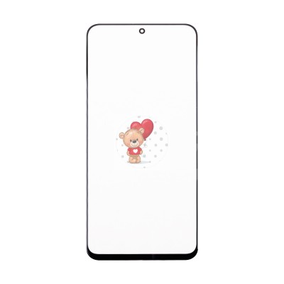 Стекло модуля для Huawei Honor X8 в сборе с OCA пленкой Черный - OR (Mitsubishi)