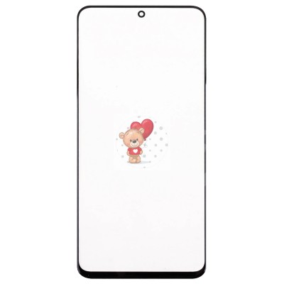 Стекло модуля для Huawei Honor 90 Lite в сборе с OCA пленкой Черный - OR (Mitsubishi)